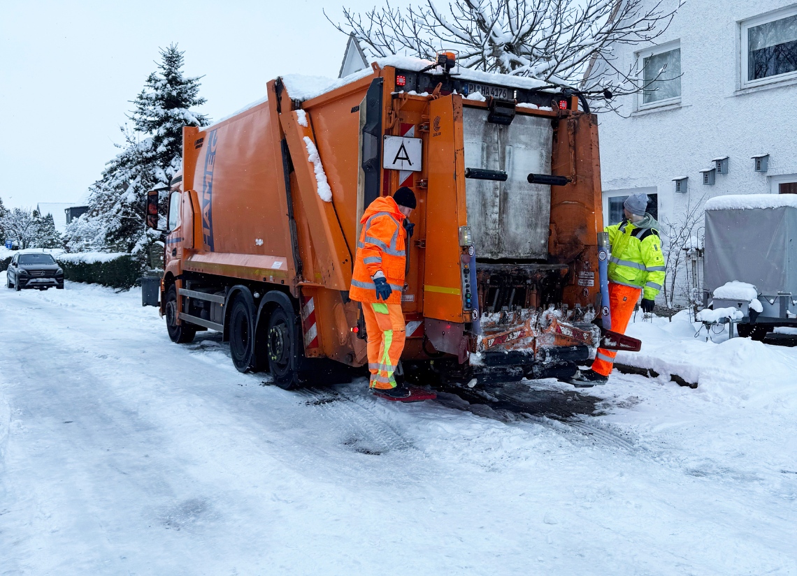 Müllabfuhr unter erschwerten Bedingungen