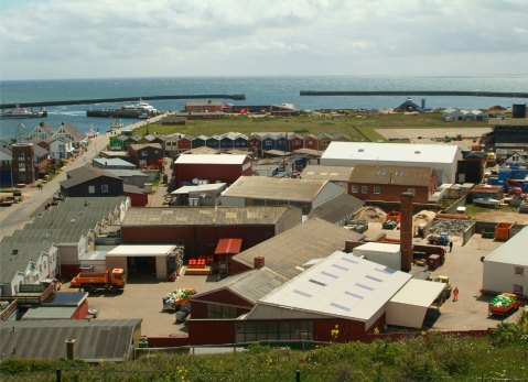 Luftbild Karl Meyer Inselentsorgung Helgoland