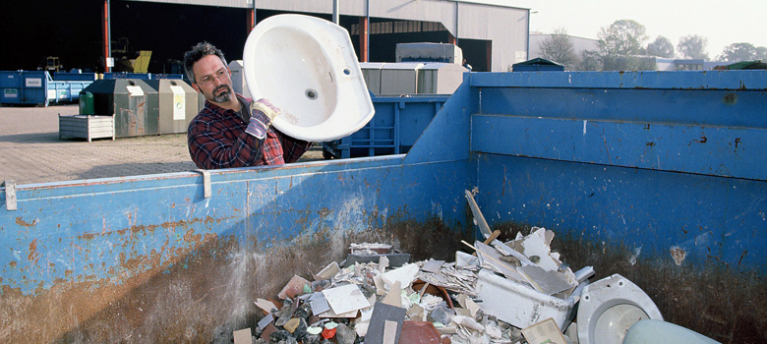 Bauabfall_Entsorgung auf dem Recyclinghof
